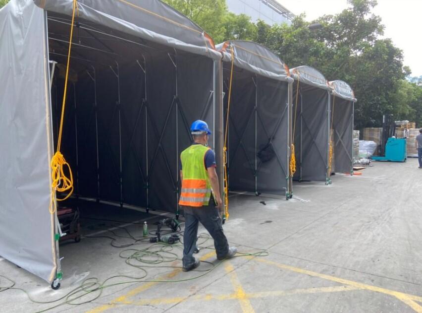 ▍多向移動式伸縮帆布倉庫 ▍ ⟗橋椿金屬股份有限公司