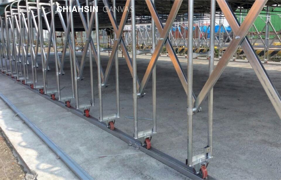 軌道式伸縮帆布倉庫