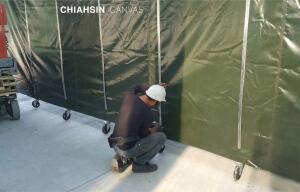 多向移動式伸縮帆布倉庫