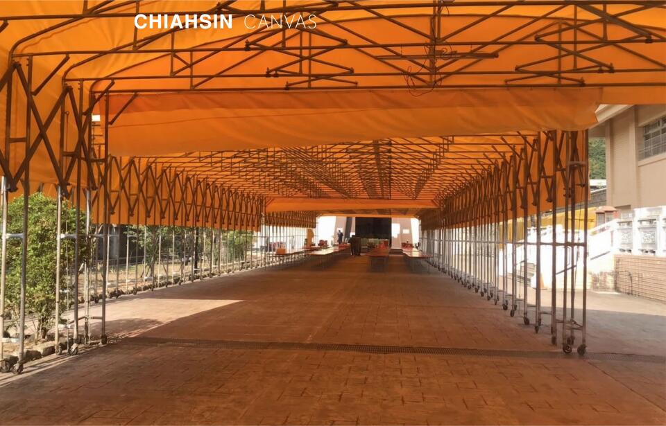 多向移動式伸縮帆布倉庫